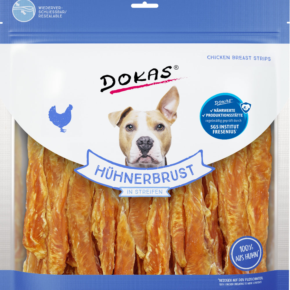 huehnerbrust in streifen fuer hunde