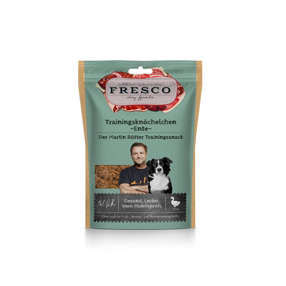 Fresco Trainingsknöchelchen Ente für Hunde