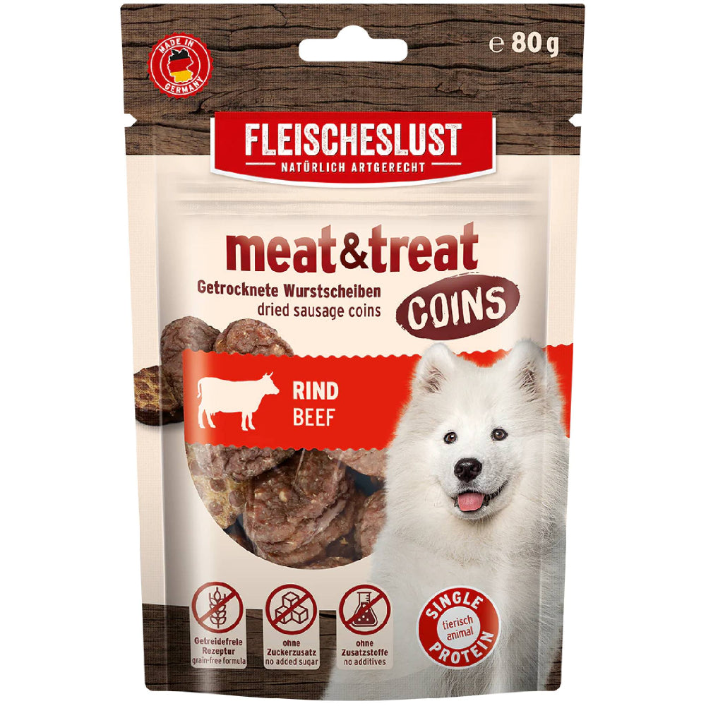 meat & treat coins rind für hunde
