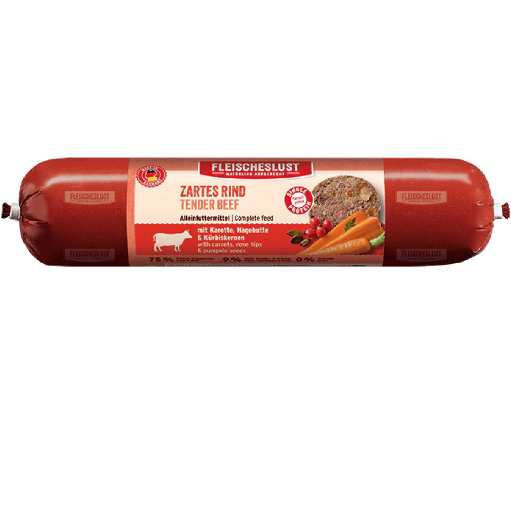 Fleischeslust zartes Rind Nassfutter fuer Hunde