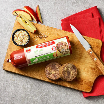 Fleischeslust Pure Ente Nassfutter fuer Hunde