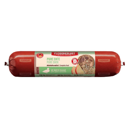 Fleischeslust Pure Ente Nassfutter fuer Hunde