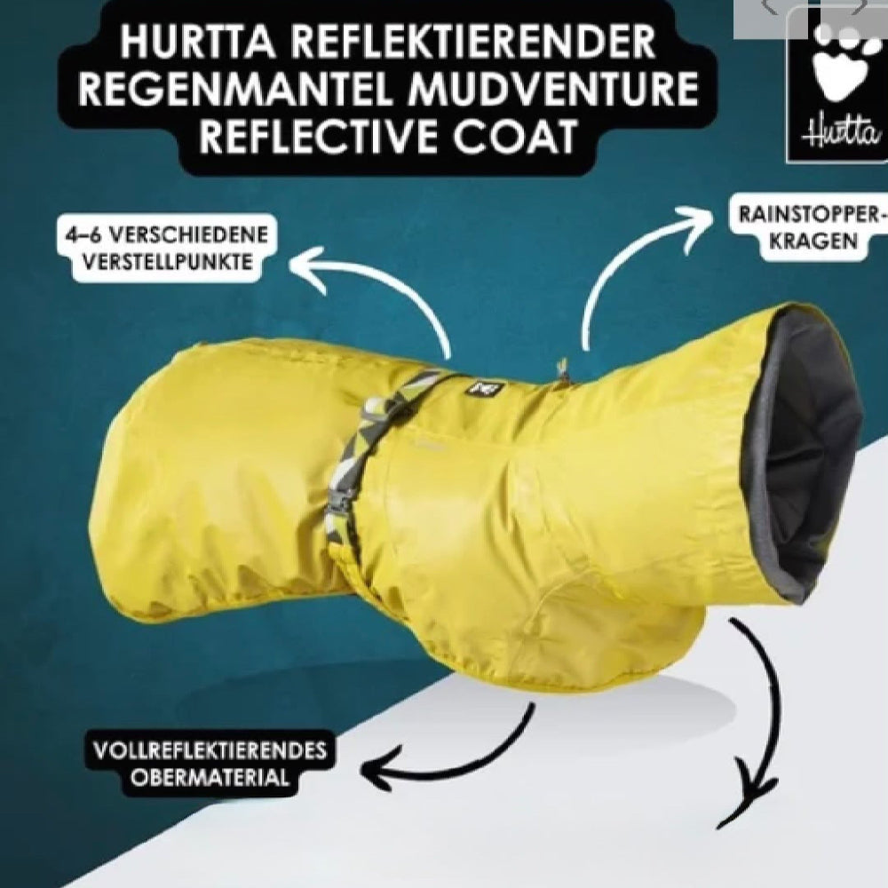 Hurtta Reflektierender Regenmantel für Hunde