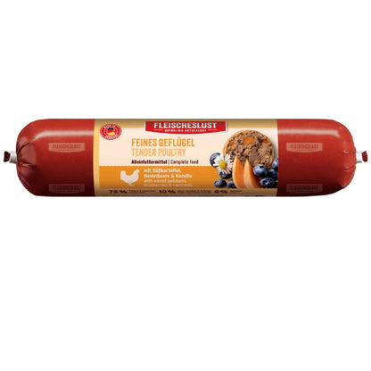 Fleischeslust feines Gefluegel Nassfutter fuer Hunde