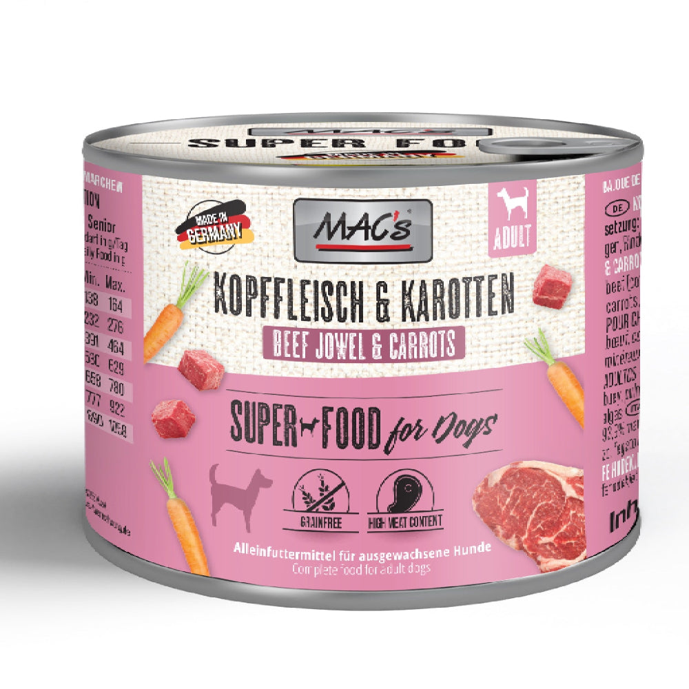 MAC´s Nassfutter Kopffleisch und Karotte für Hunde