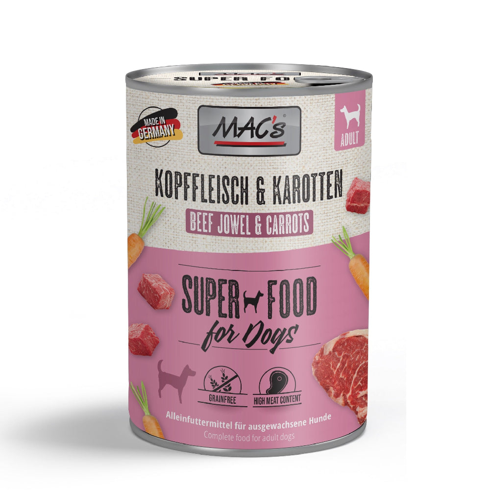 MAC´s Nassfutter Kopffleisch und Karotte für Hunde
