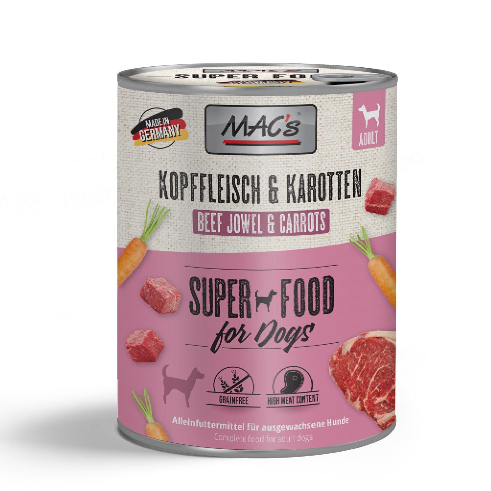 MAC´s Nassfutter Kopffleisch und Karotte für Hunde